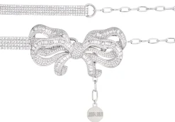 Bow Baguette Belt Silver*Judith Leiber Outlet