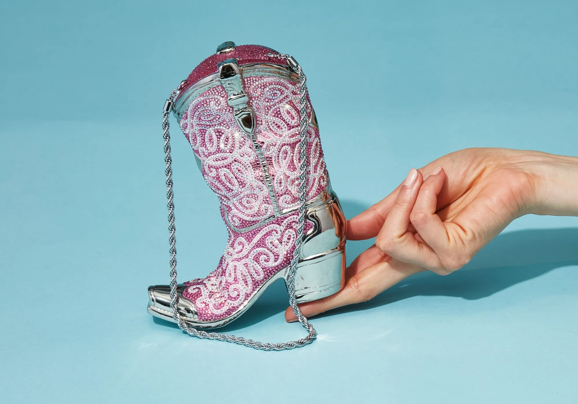 Cowboy Boot Austin Pink*Judith Leiber Outlet