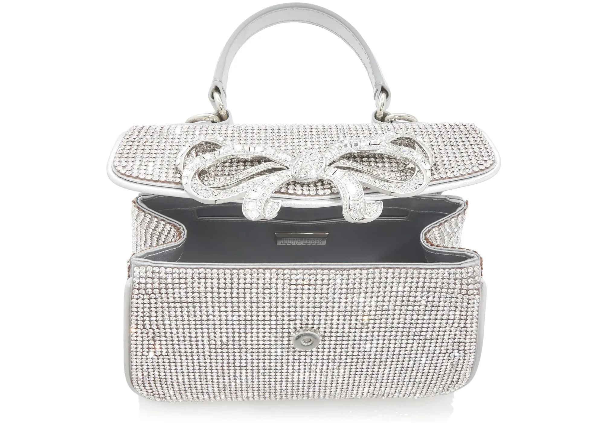 Crystal Bow Top Handle Silver*Judith Leiber Outlet