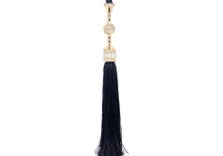 Crystal Tassel Belt Black*Judith Leiber Outlet
