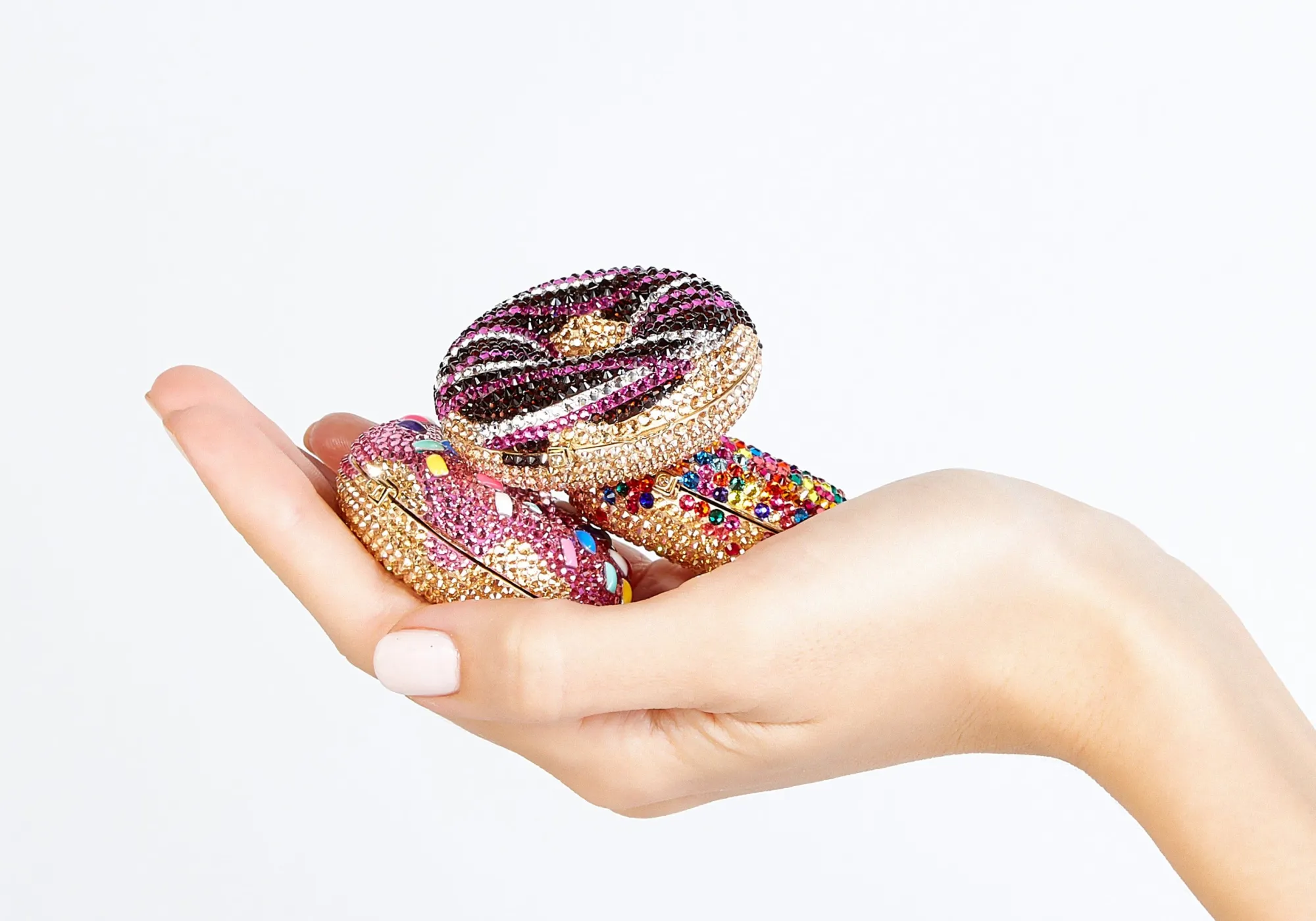 Donut Pillbox Chocolate*Judith Leiber Clearance