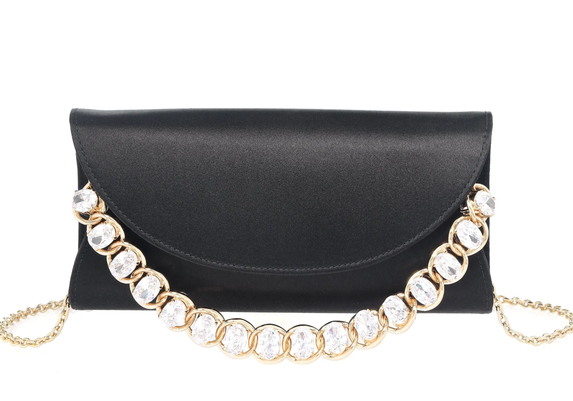Envelope Taylor Satin Black*Judith Leiber Discount