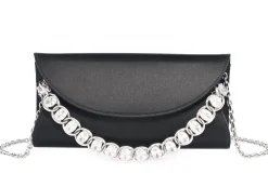 Envelope Taylor Satin Black*Judith Leiber Clearance