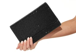 Fizzoni Black Envelope Clutch Bag*Judith Leiber Online