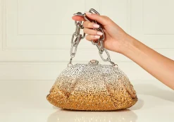 Gemma Crystal Caviar Golden Gradient*Judith Leiber Discount