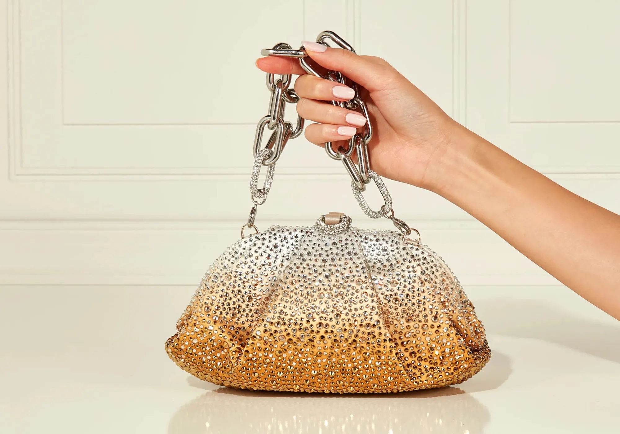 Gemma Crystal Caviar Golden Gradient*Judith Leiber Discount
