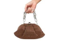 Gemma Crystal Chocolate Brown Evening Bag*Judith Leiber Sale
