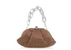 Gemma Crystal Chocolate Brown Evening Bag*Judith Leiber Sale
