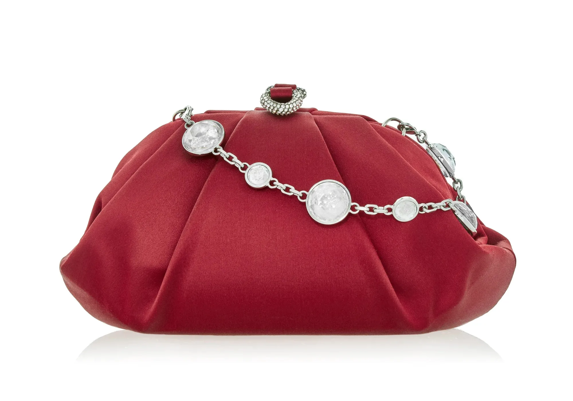 Gemma Satin Crimson*Judith Leiber Sale
