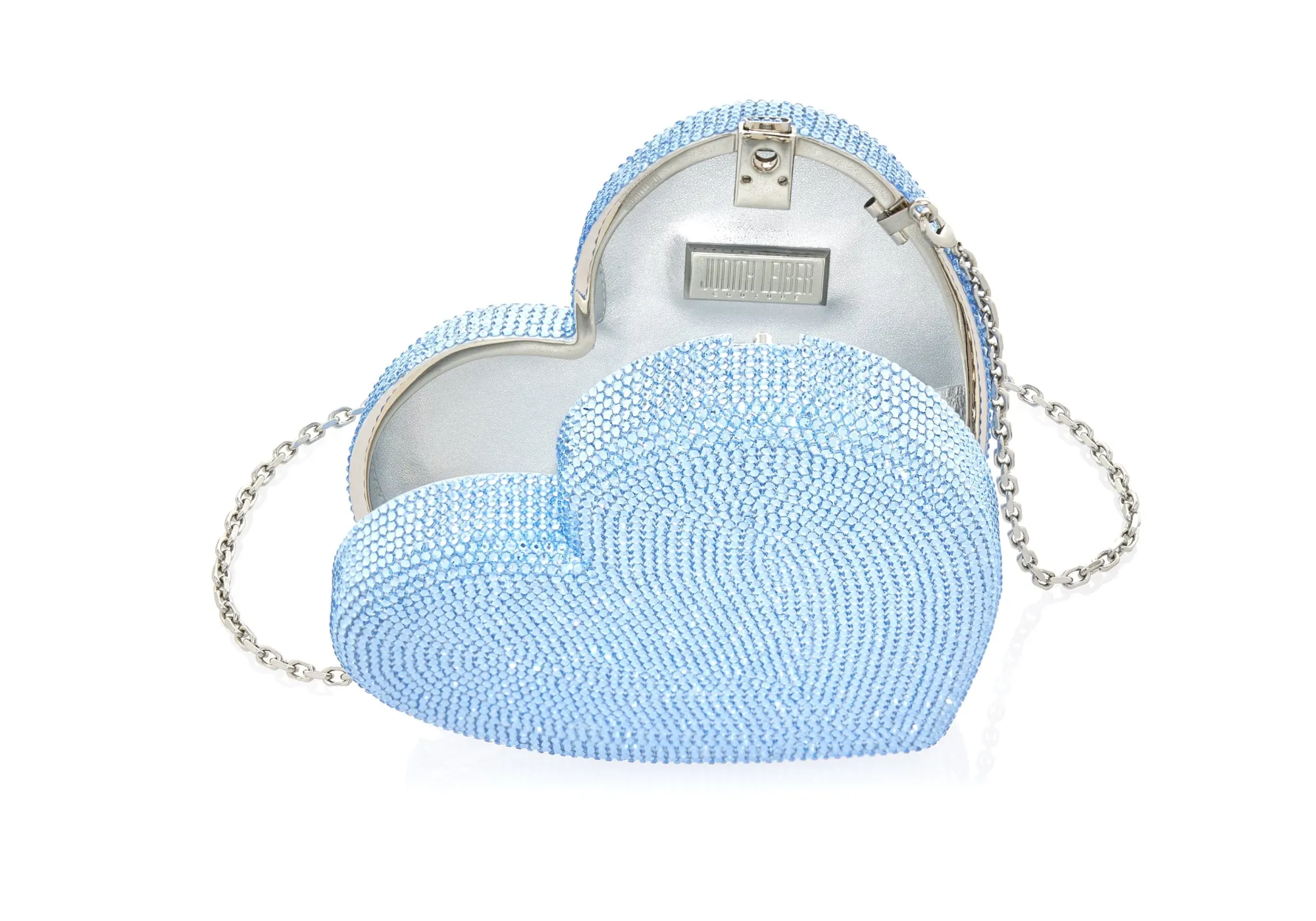 Heart Clutch Blue Designer Purse*Judith Leiber New