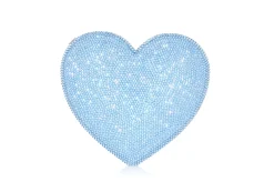 Heart Clutch Blue Designer Purse*Judith Leiber New