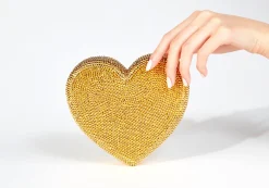 Heart Clutch Gold*Judith Leiber Best
