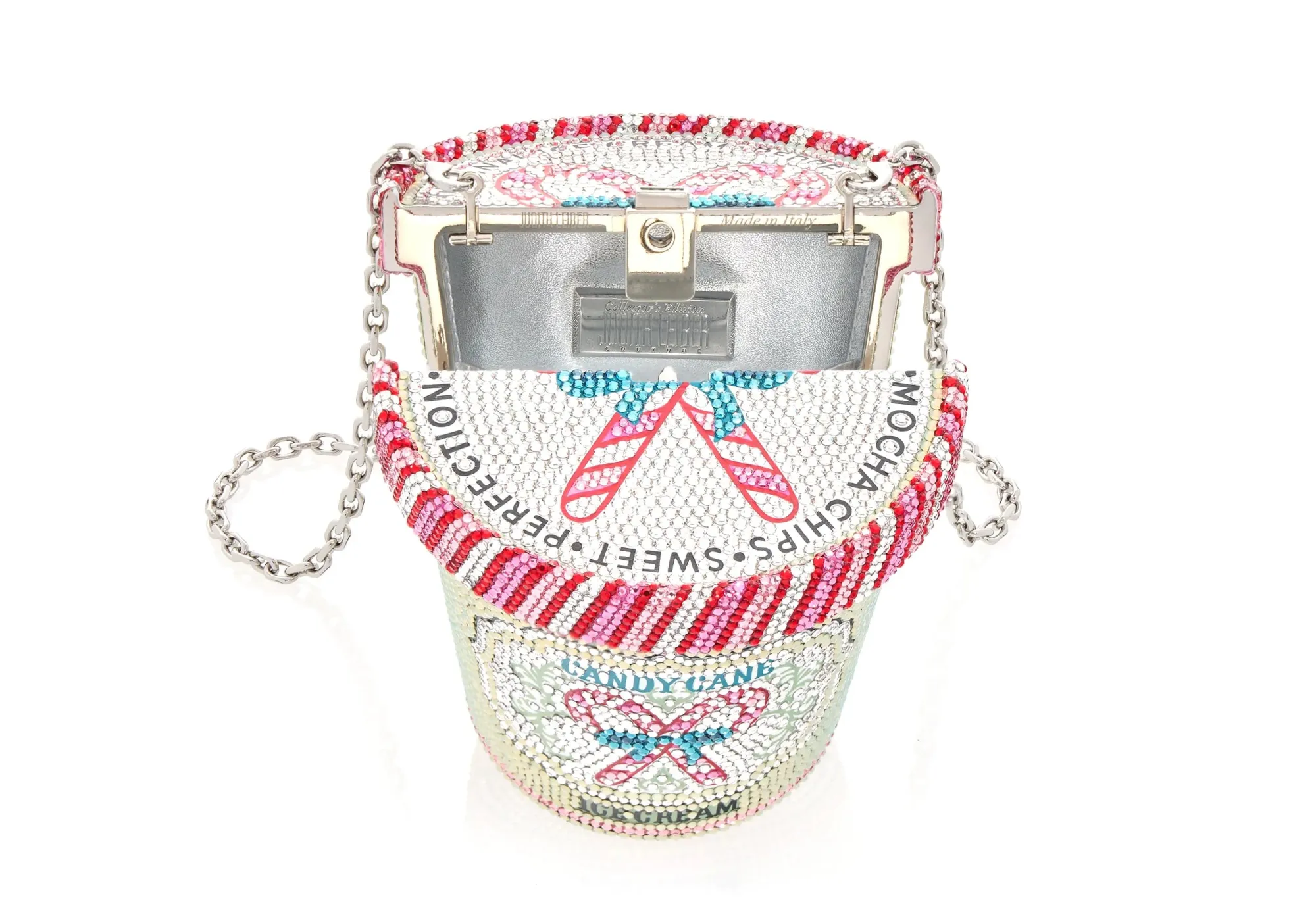 Ice Cream Pint Candy Cane*Judith Leiber Fashion