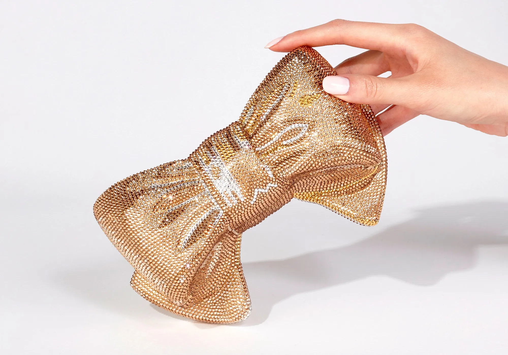 Just For You Bow Gold Designer Clutch*Judith Leiber Online