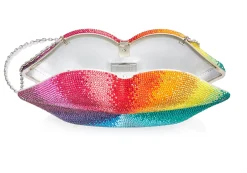 Lips Rainbow Kiss - Colorful Designer Lip-Shaped Clutch*Judith Leiber Fashion