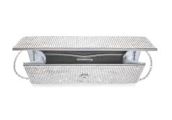 Perry Crystal Silver Clutch*Judith Leiber Outlet