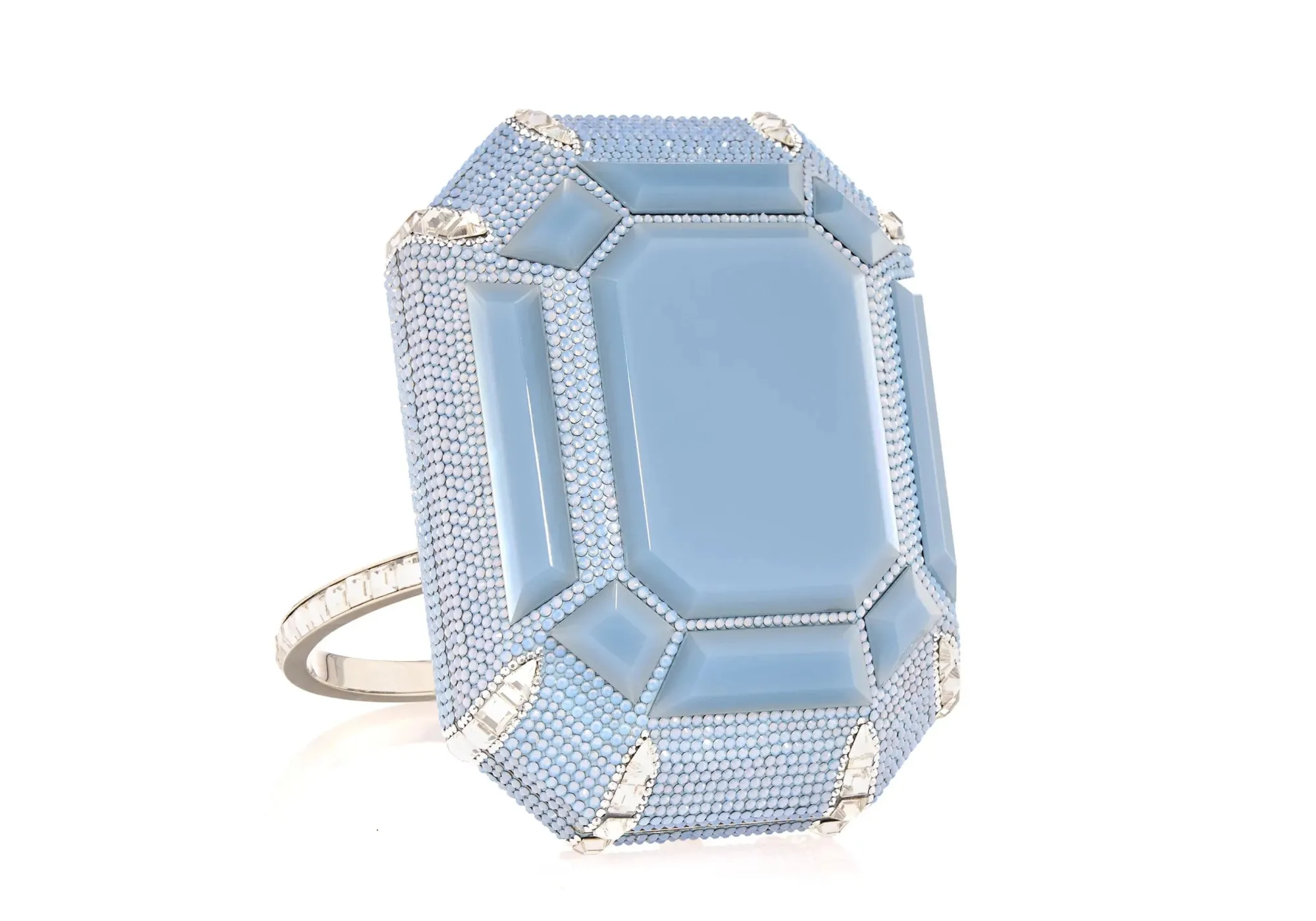 Ring Emerald Cut Blue*Judith Leiber Sale