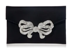 Satin Bow Envelope Black*Judith Leiber Discount