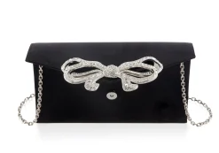 Satin Bow Envelope Black*Judith Leiber Discount