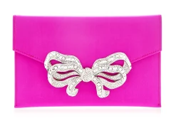 Satin Bow Envelope Fuchsia*Judith Leiber New