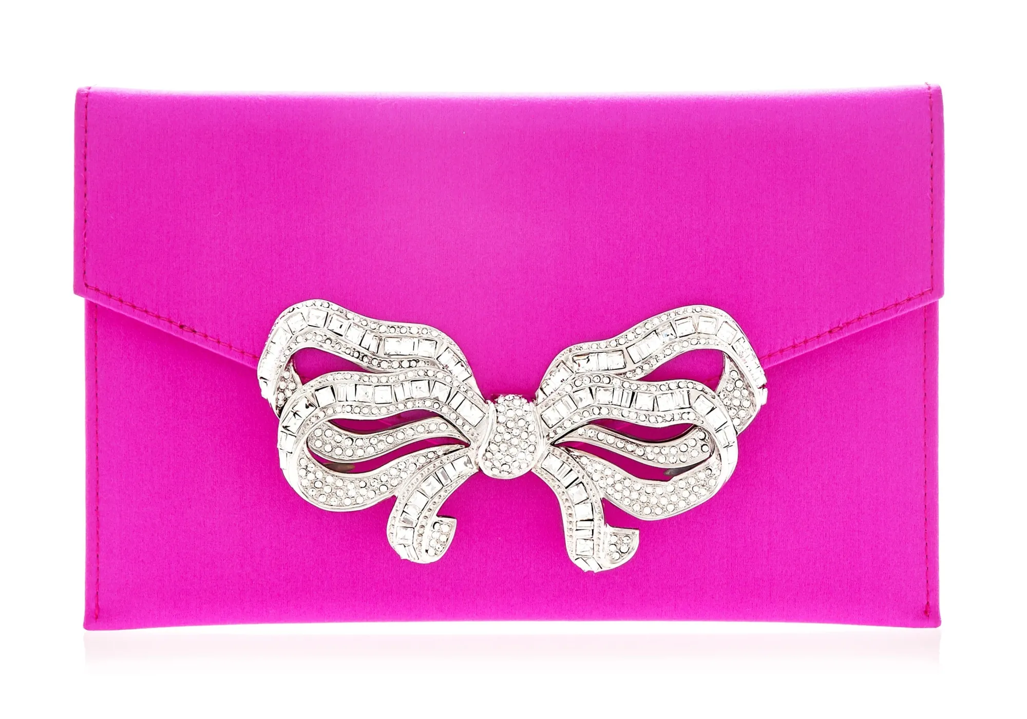 Satin Bow Envelope Fuchsia*Judith Leiber New