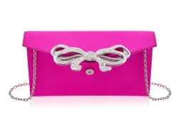 Satin Bow Envelope Fuchsia*Judith Leiber New