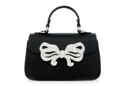 Satin Bow Top Handle Black*Judith Leiber Outlet
