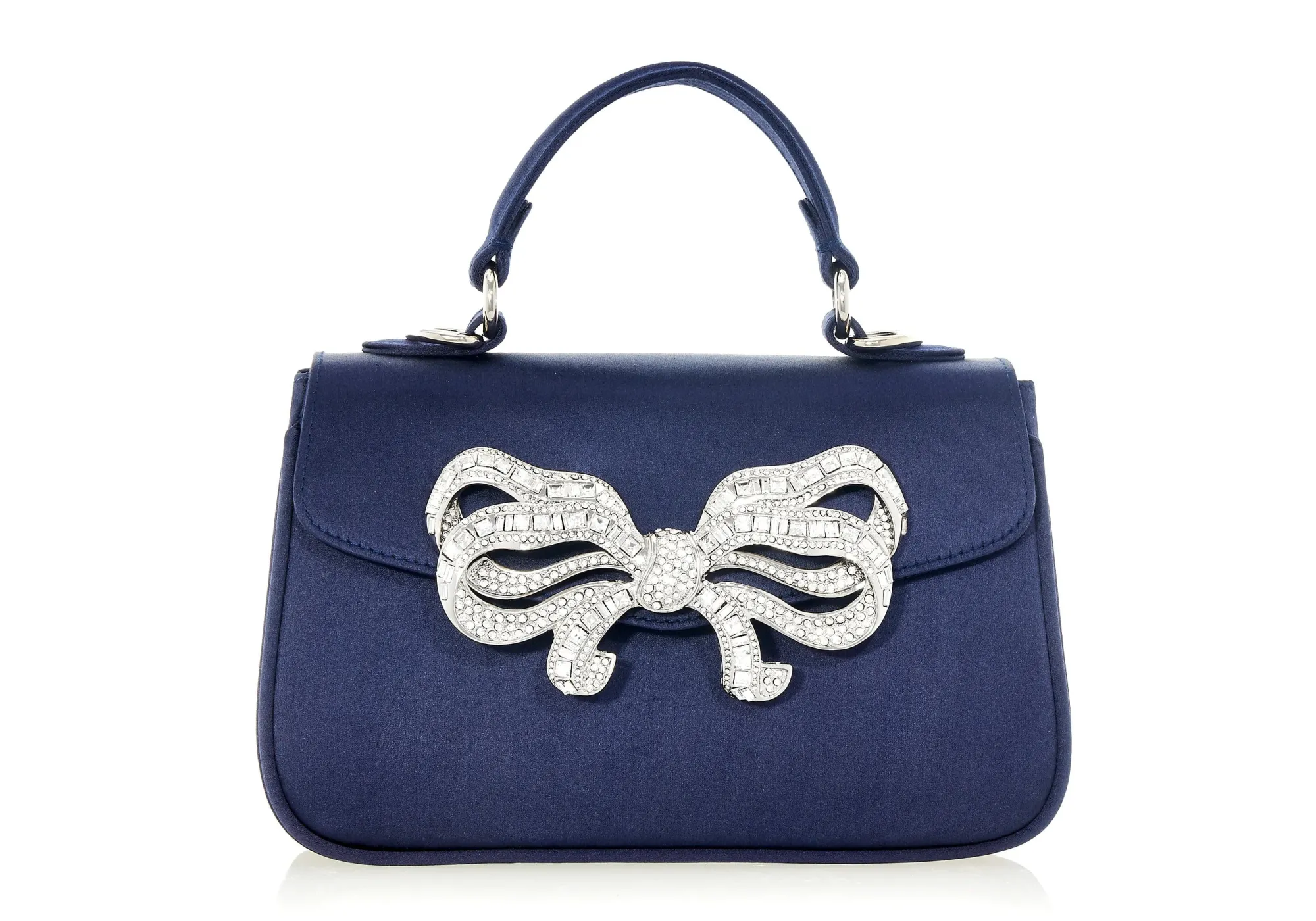 Satin Bow Top Handle Navy*Judith Leiber Hot
