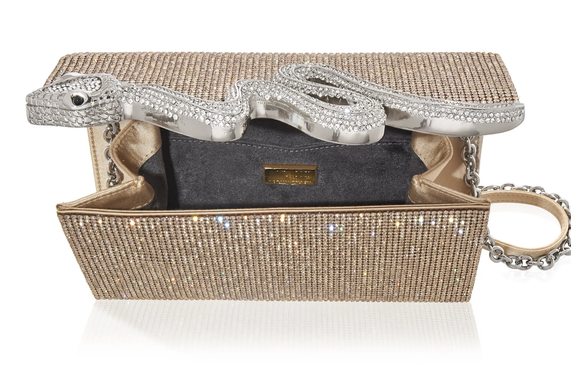 Serpent Crystal Clutch Champagne*Judith Leiber Best