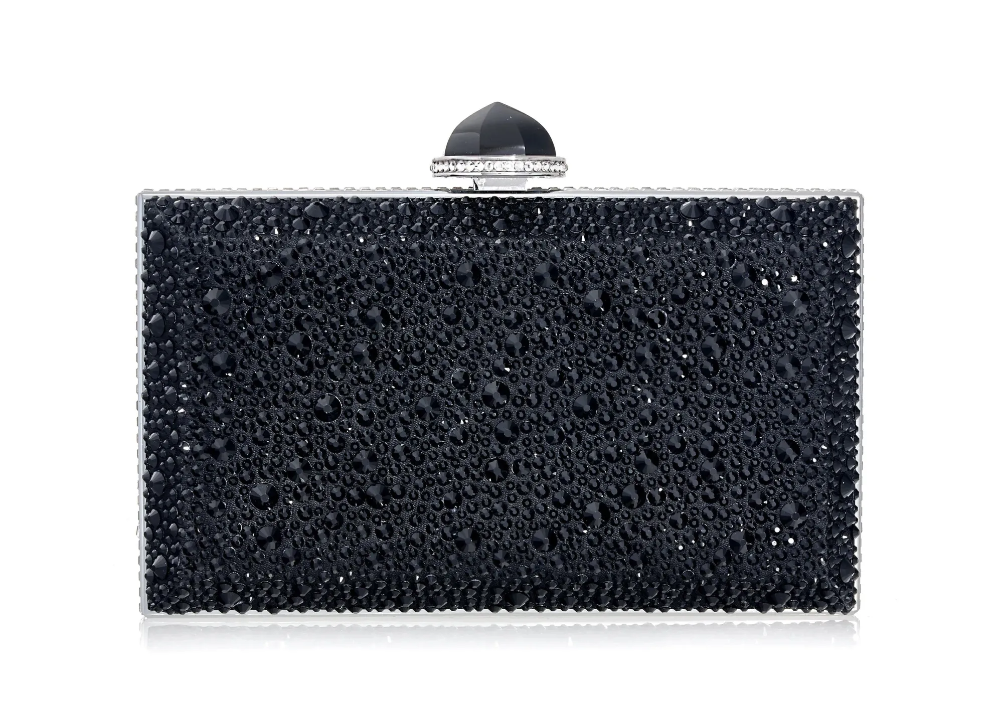 Skylar Crystal Caviar Black*Judith Leiber Best