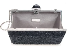 Skylar Crystal Caviar Black*Judith Leiber Best