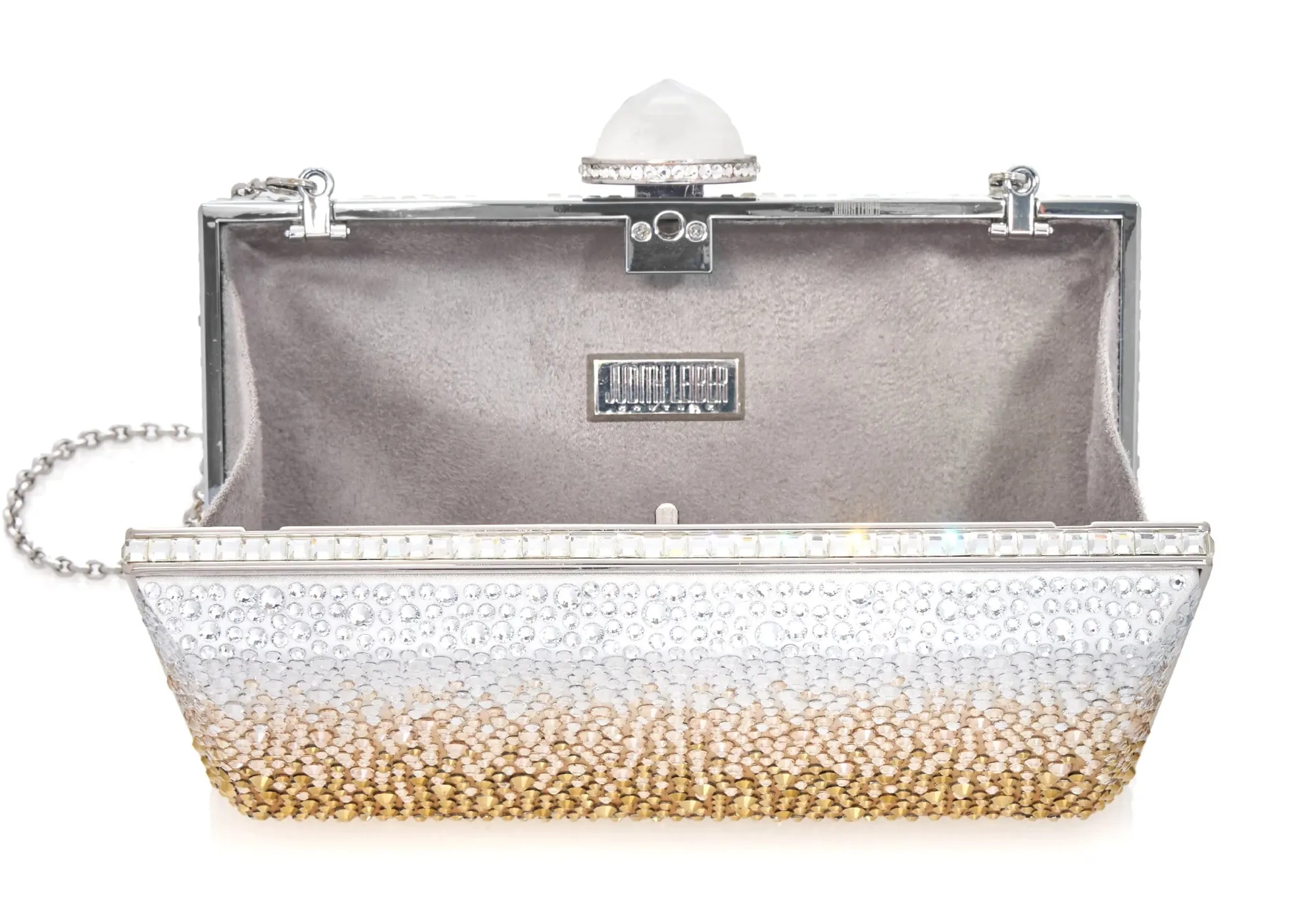 Skylar Crystal Caviar Gradient Golden*Judith Leiber New