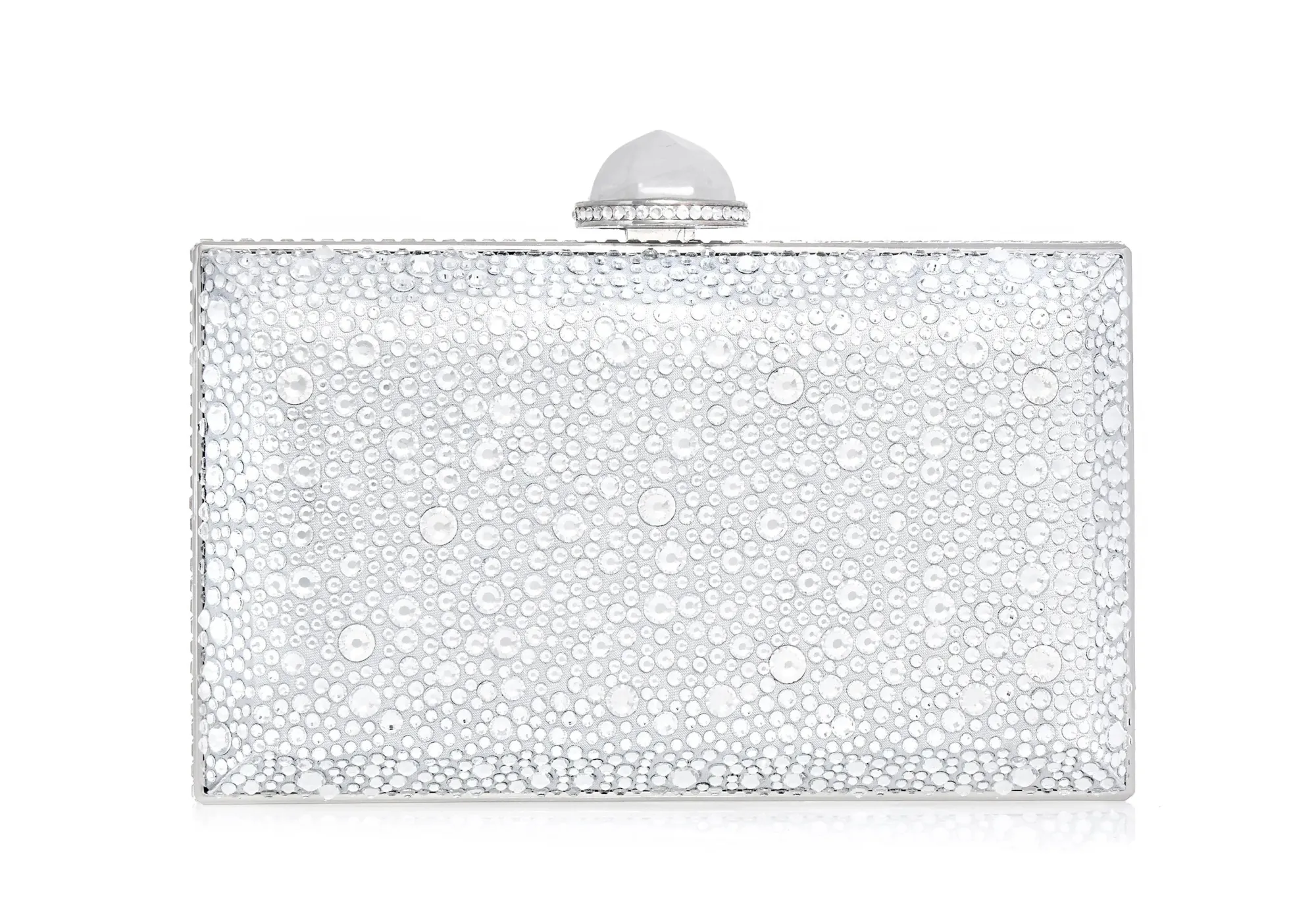 Skylar Crystal Caviar Silver*Judith Leiber Sale