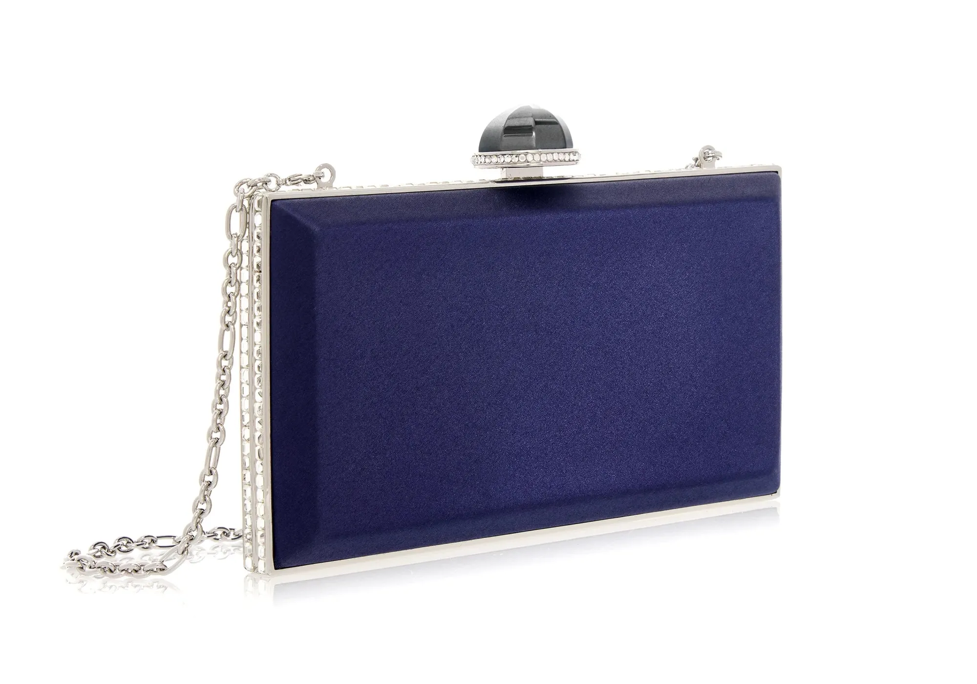 Skylar Satin Navy*Judith Leiber Sale