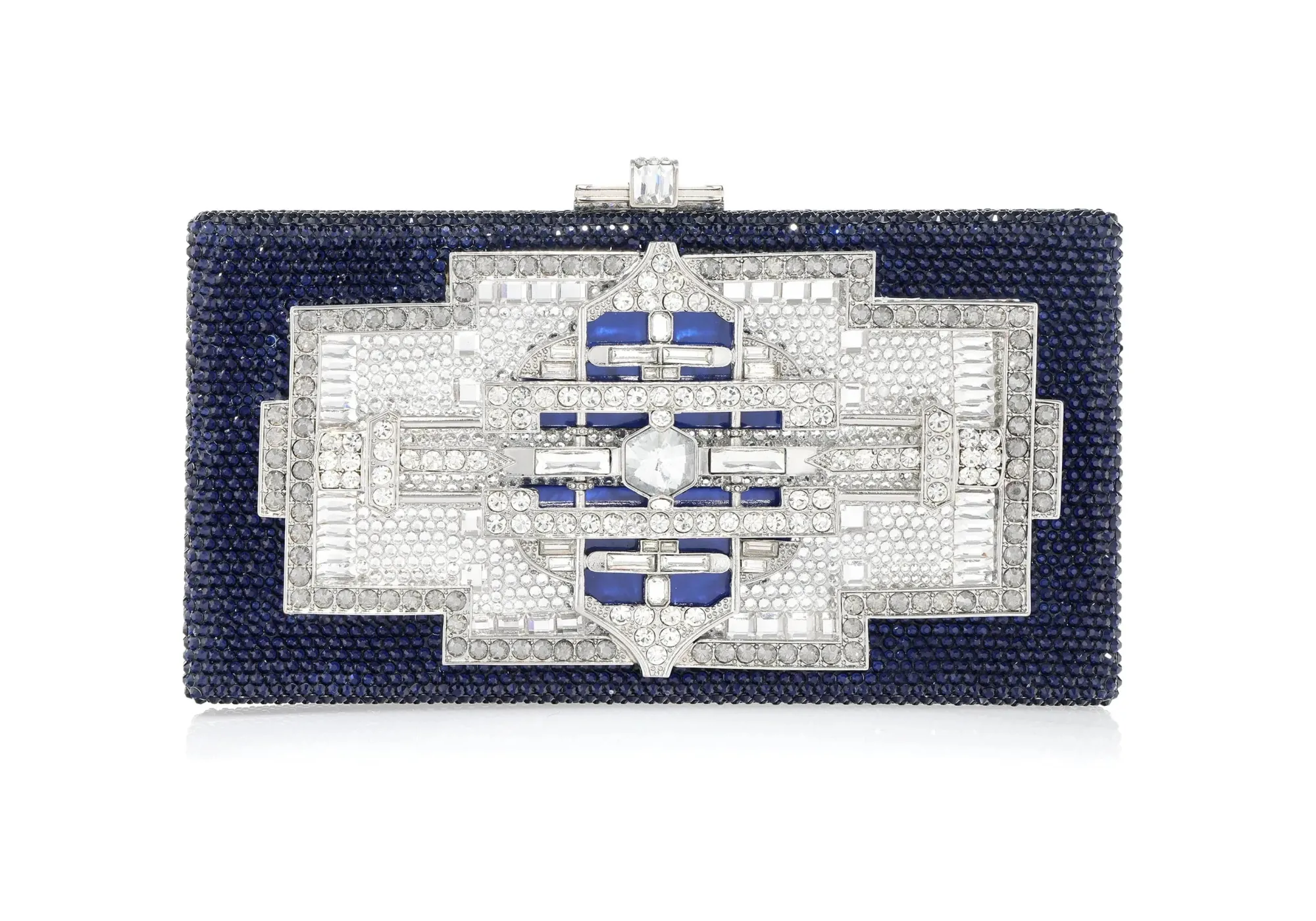 Sleek Rectangle Lillian Navy*Judith Leiber New