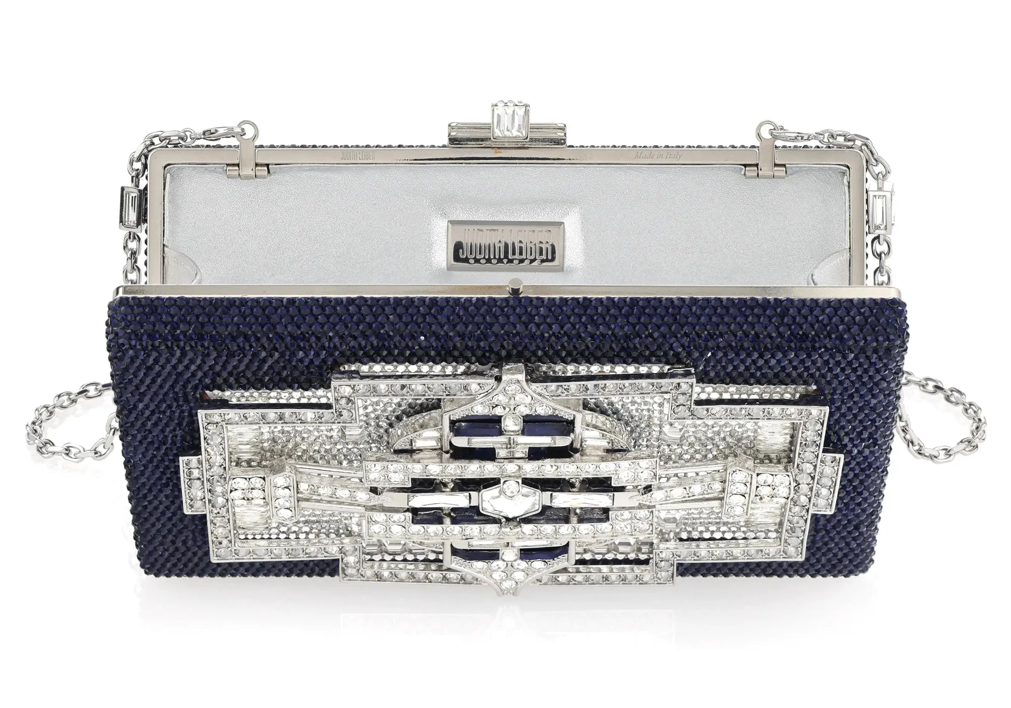 Sleek Rectangle Lillian Navy*Judith Leiber New