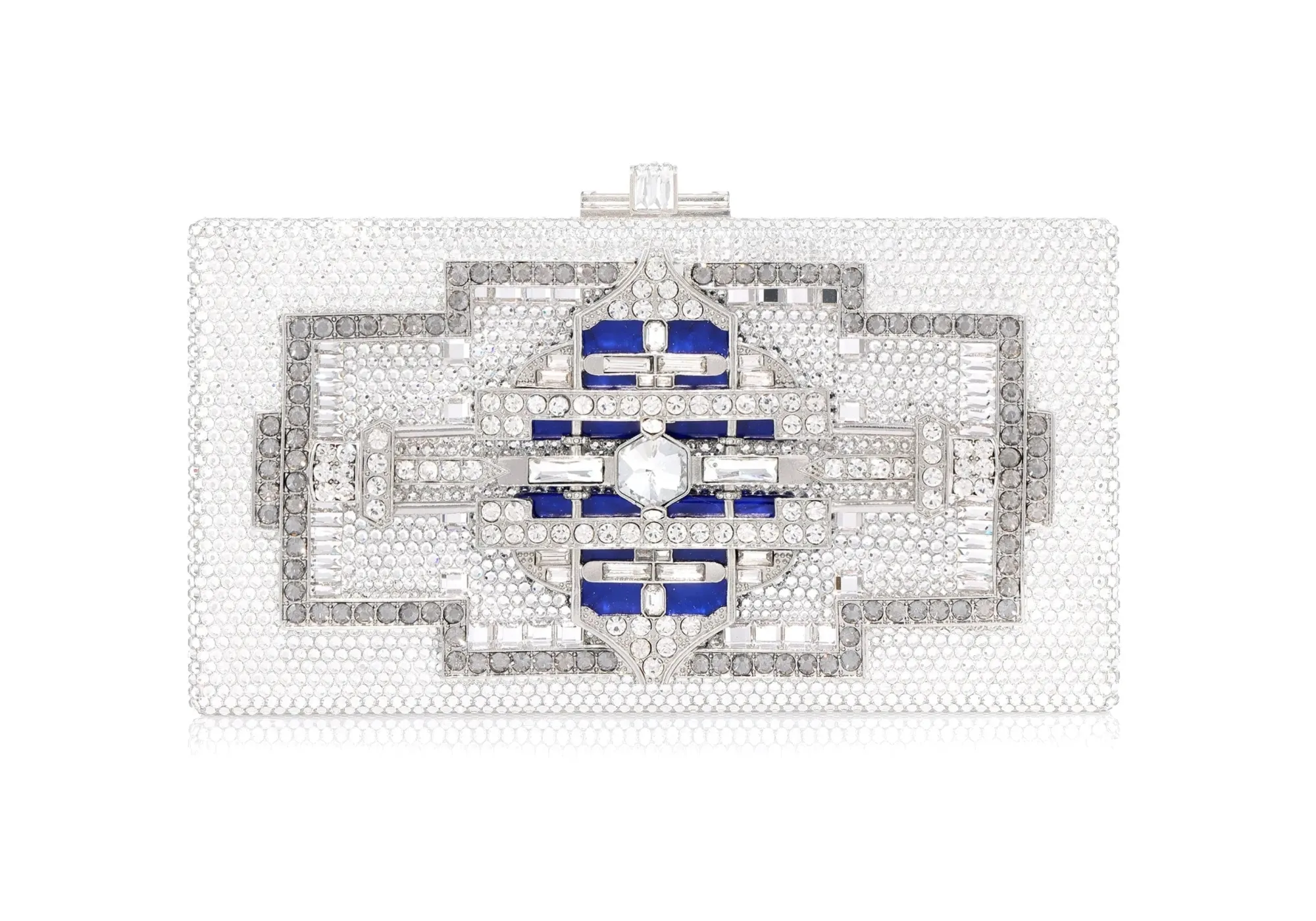 Sleek Rectangle Lillian Silver*Judith Leiber Hot