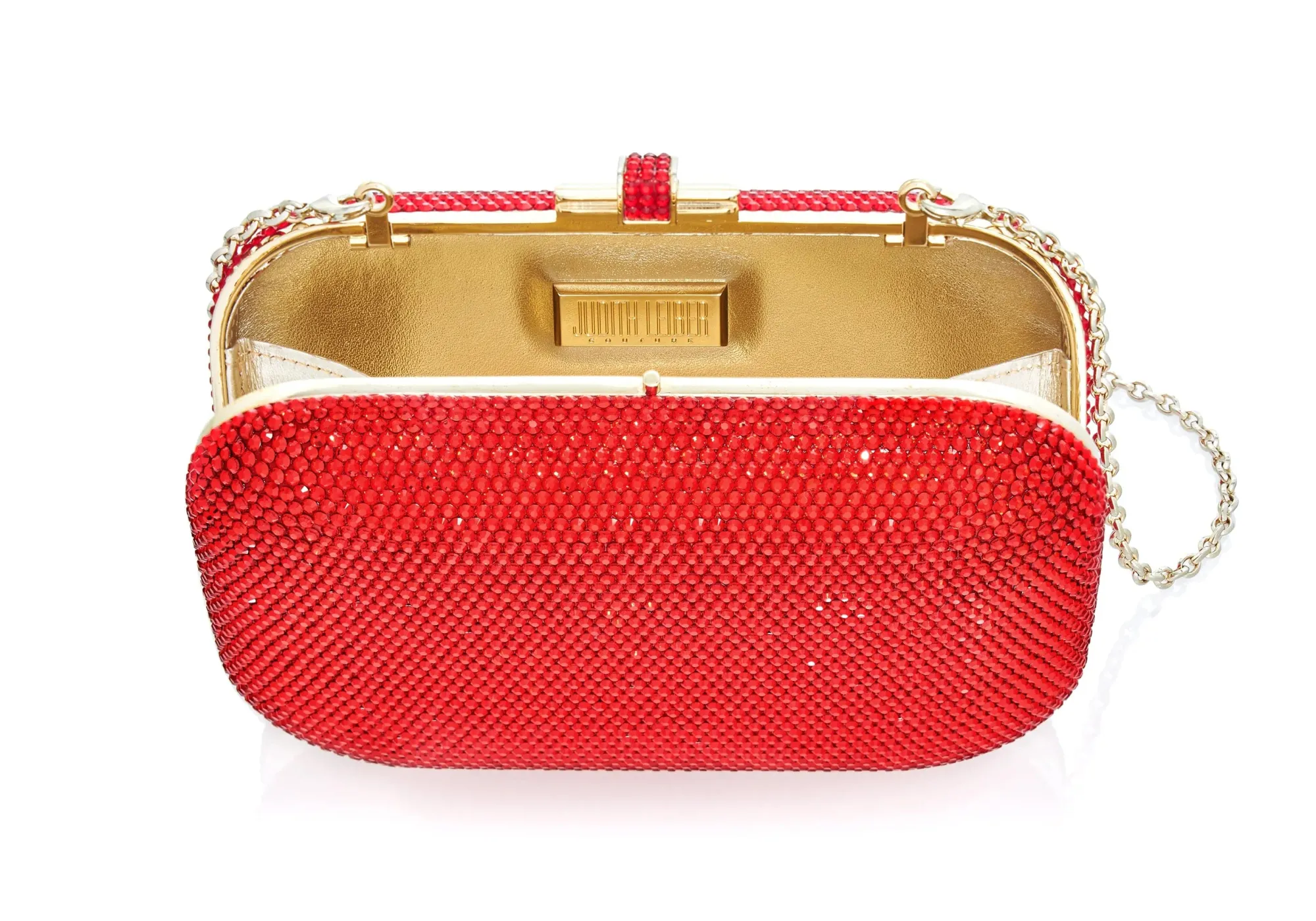 Slide Lock Crimson*Judith Leiber Hot