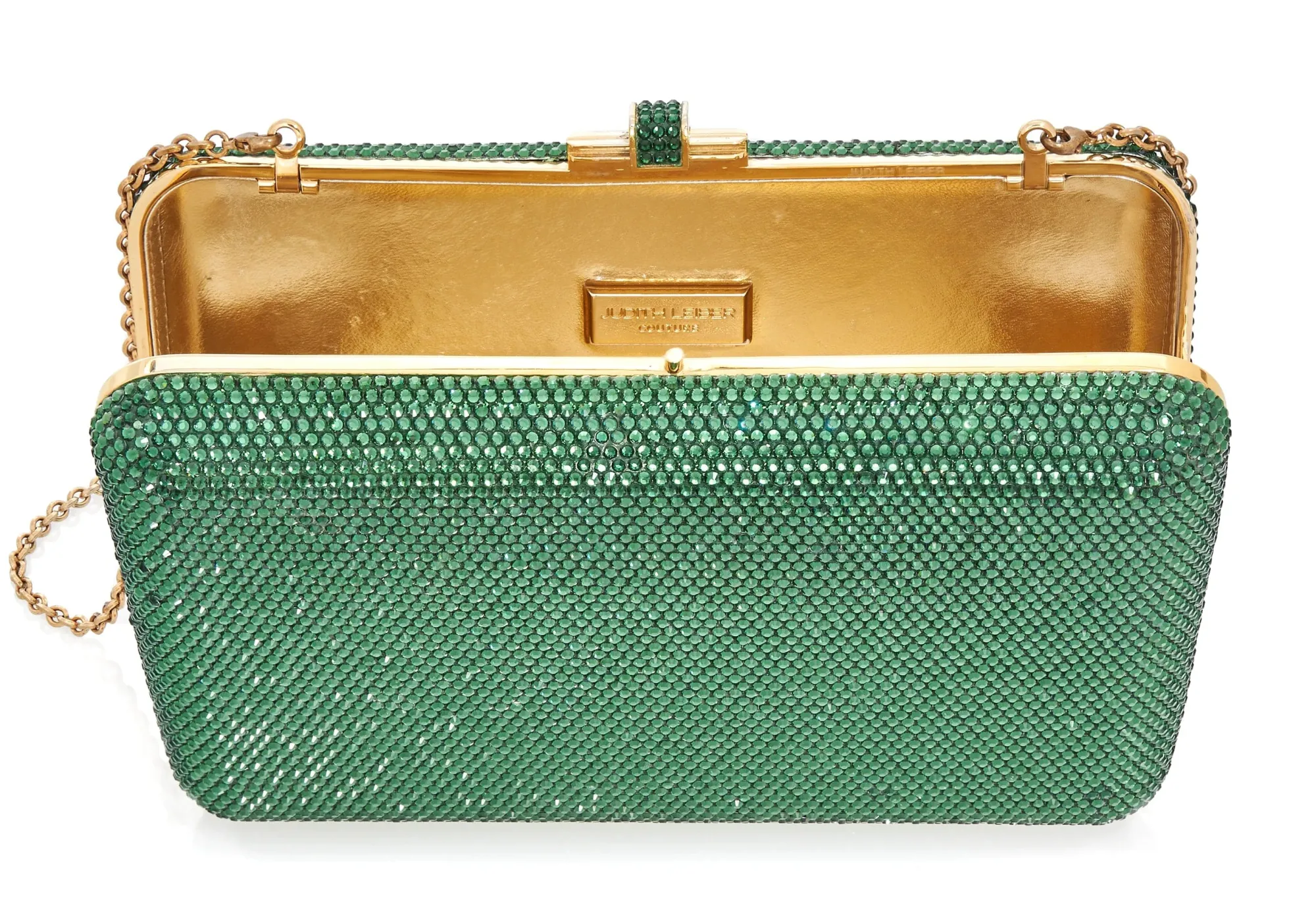 Slim Slide Green Designer Bag*Judith Leiber Online