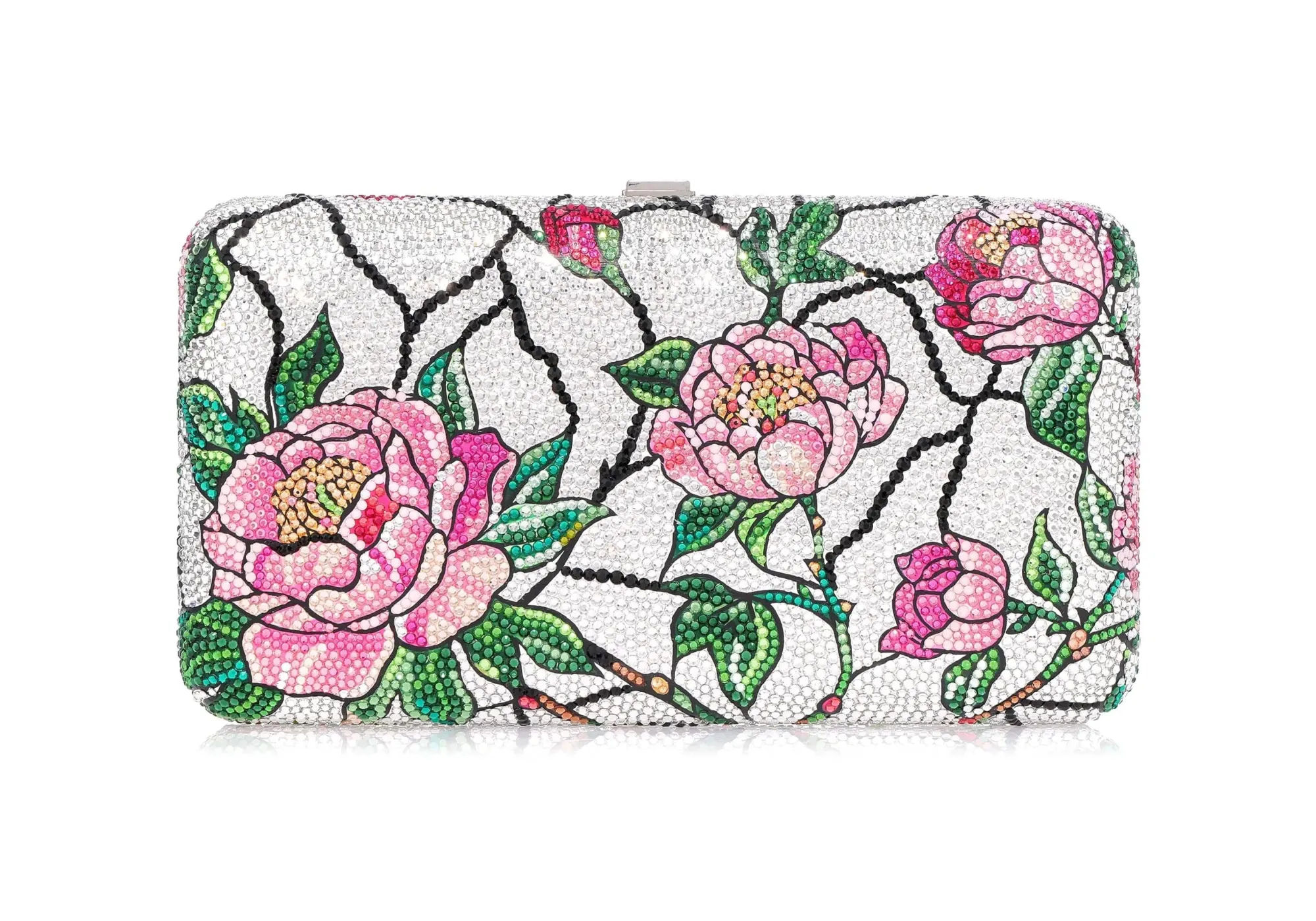 Smooth Rectangle Peony Stained Glass*Judith Leiber Sale
