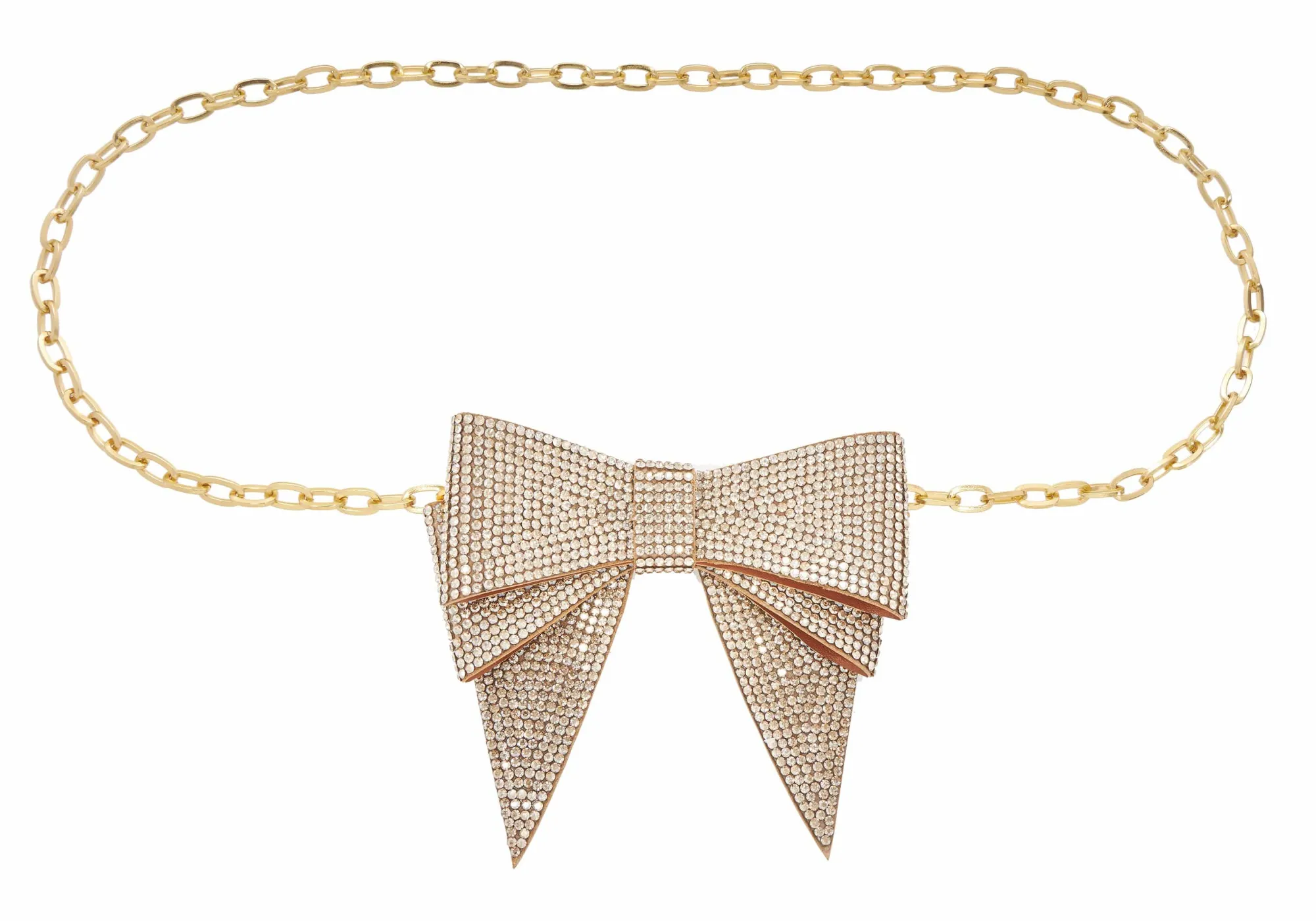 Soft Bow Belt Champagne*Judith Leiber Clearance