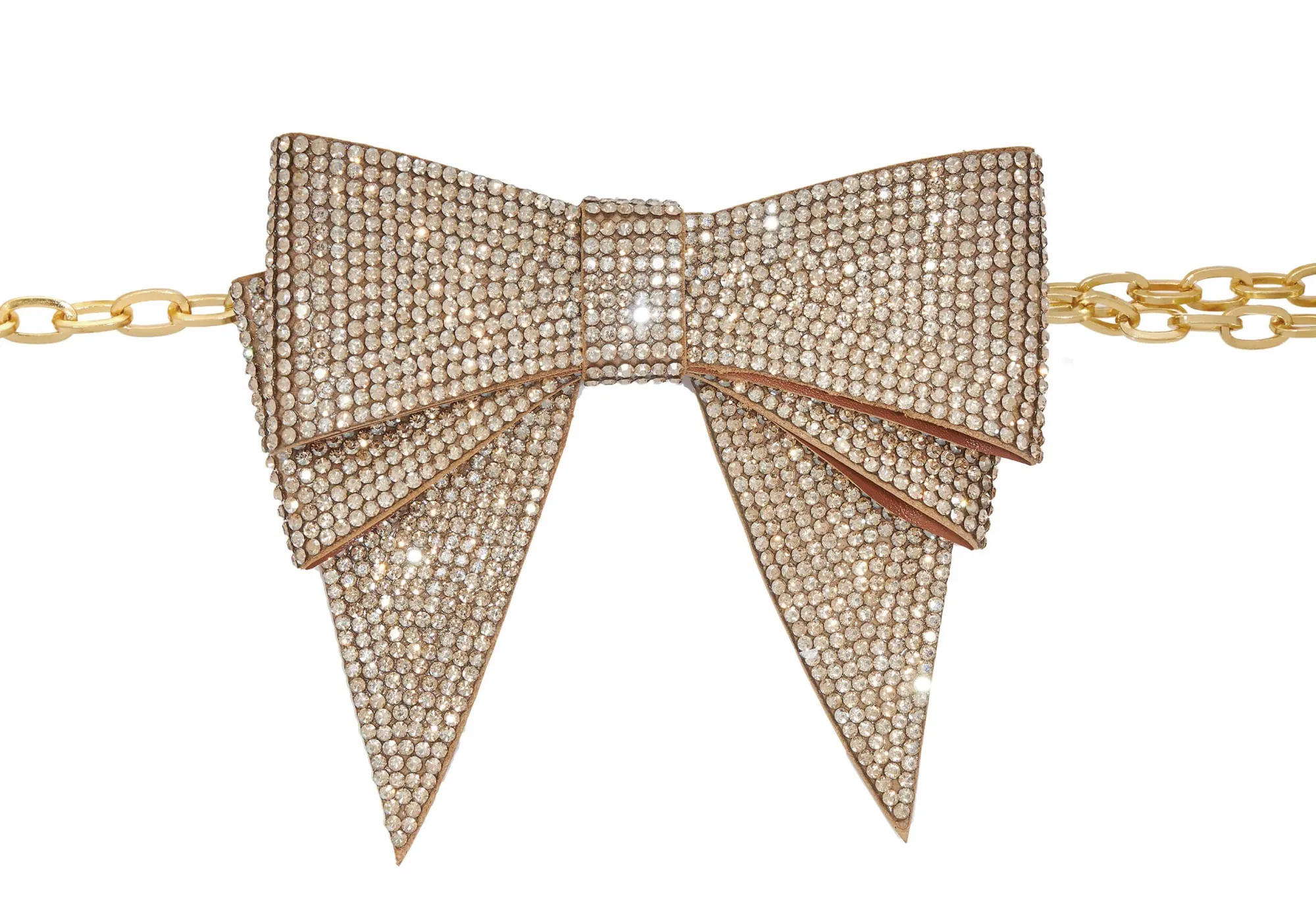 Soft Bow Belt Champagne*Judith Leiber Clearance