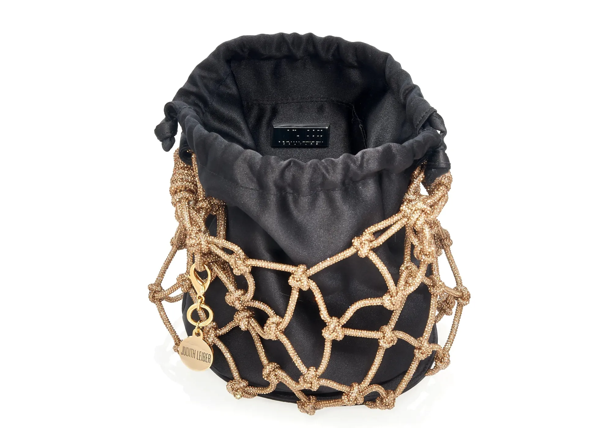 Sparkle Net Pouch Gold Black*Judith Leiber Best