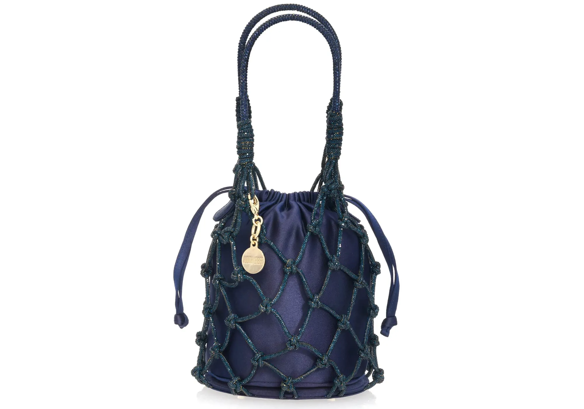 Sparkle Net Pouch Navy*Judith Leiber Hot