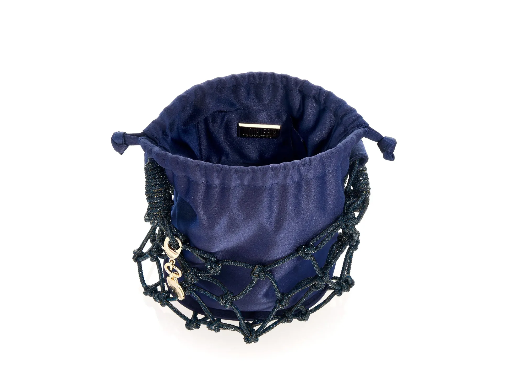 Sparkle Net Pouch Navy*Judith Leiber Hot