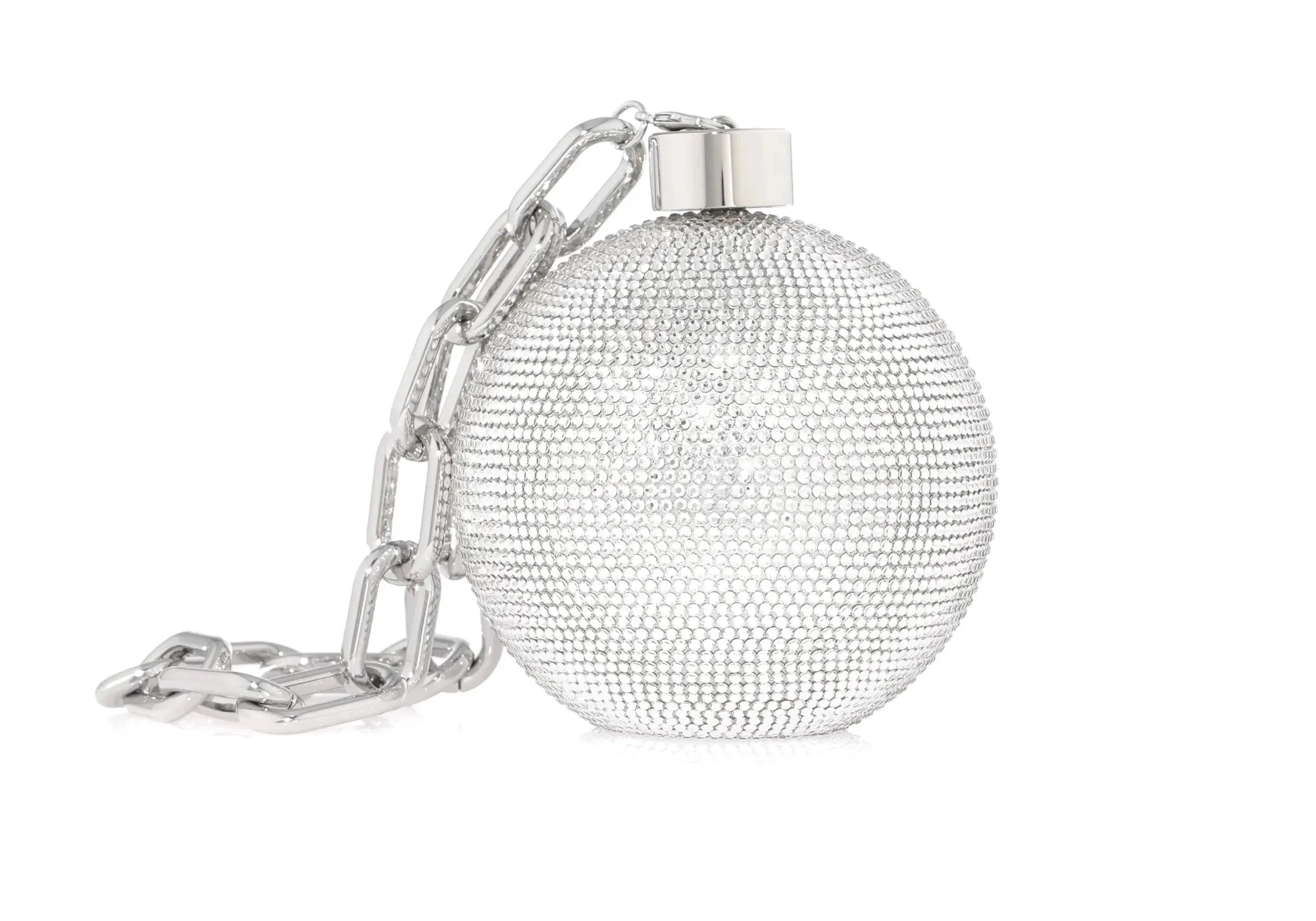 Sphere Ball and Chain Silver*Judith Leiber Discount