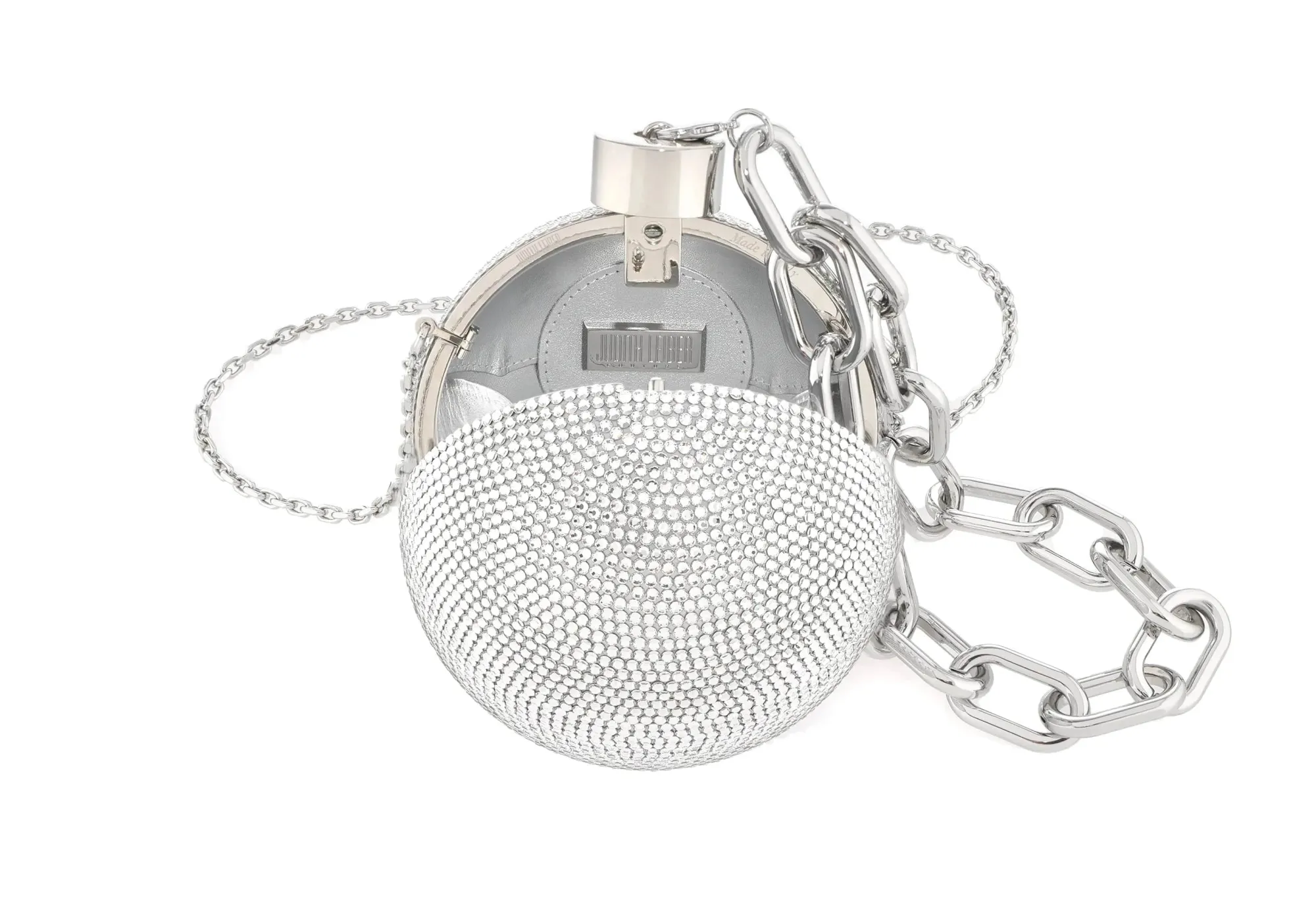 Sphere Ball and Chain Silver*Judith Leiber Discount