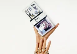 Stack of Cash 20 Pound Note*Judith Leiber Best