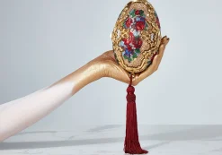 60th Anniversary Celebration Egg Filigree Savonnerie (Limited Edition 1970's)*Judith Leiber Best