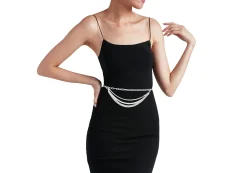 Triple Chain Belt Silver*Judith Leiber Outlet